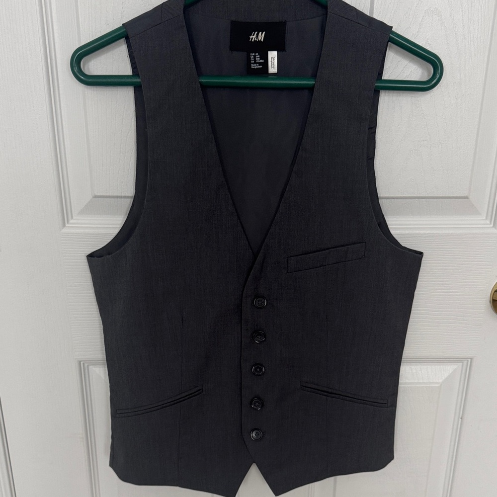 H&M Charcoal Buttoned Vest